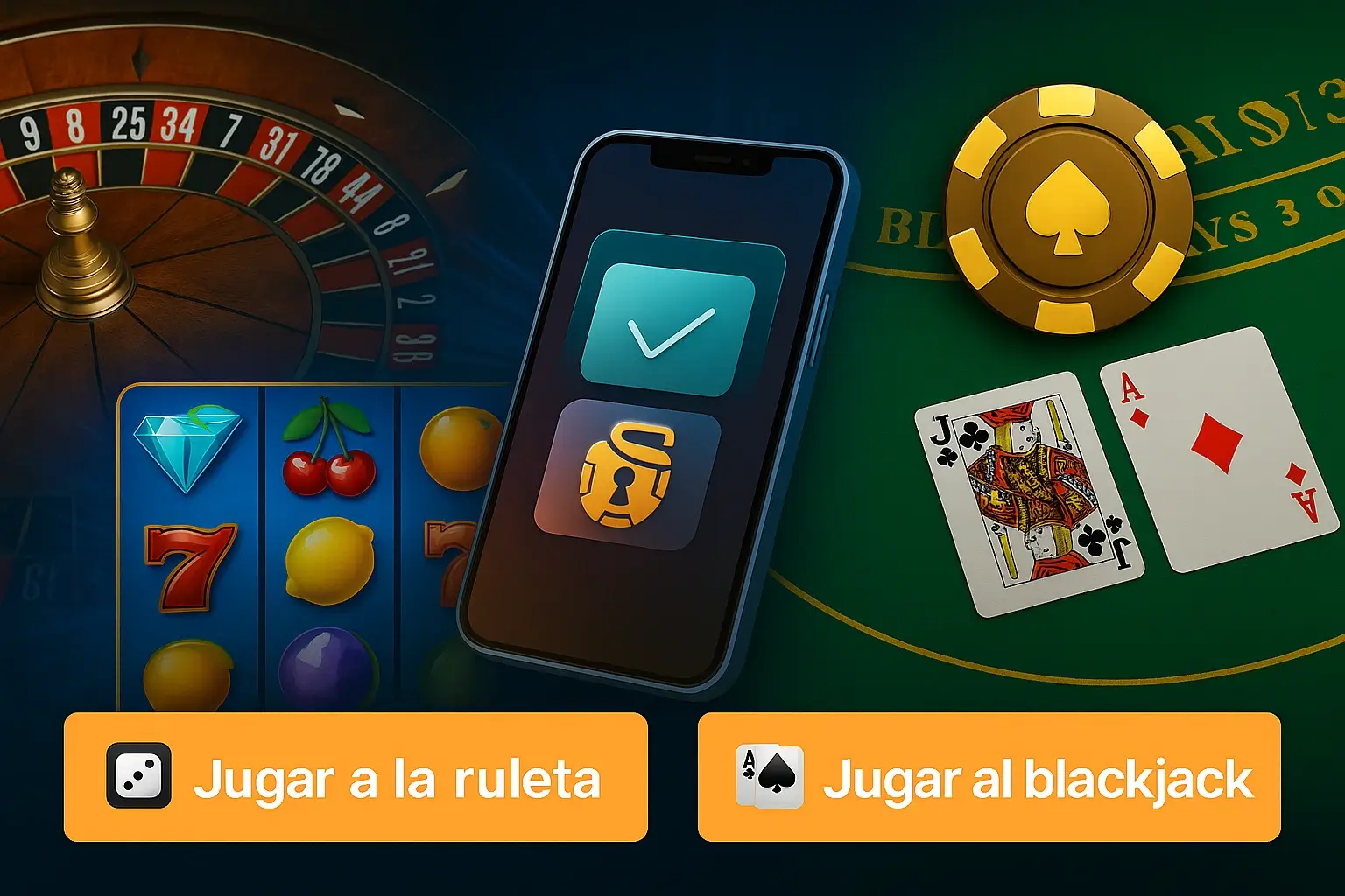 Variedad de juegos de casino en OneCasino incluyendo ruleta y blackjack